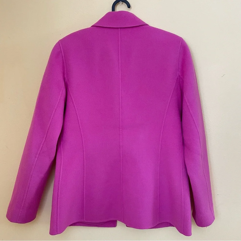 Dana Bachman Fuchsia Wool Jacket Sz-6 - Picture 7 of 8